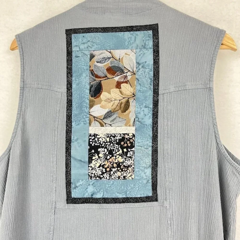 Brie Kriebel Drape Open Front Vest Art To Wear Boho Layer Langelook Grandma Core